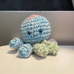 Crocheted octopus stuffed animal